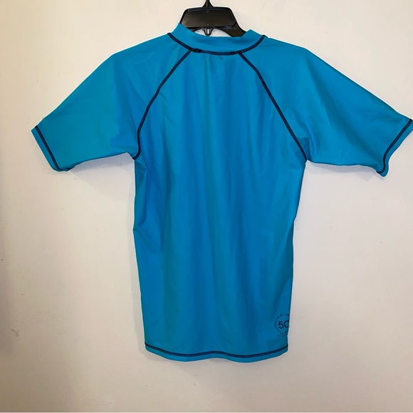 Maui and Sons Size: Small Unisex UPF 50+ Blue Short Sleeve Rash Guard Swim Top - Picture 2 of 9